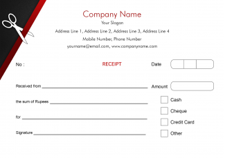 Tailor Shop Receipt Design