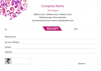 Designer  Receipt Design