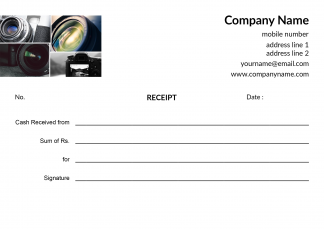 Photgrapher Receipt Design