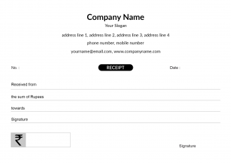 Software Company Receipt Design