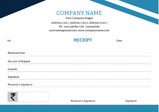 Blue Receipt Book