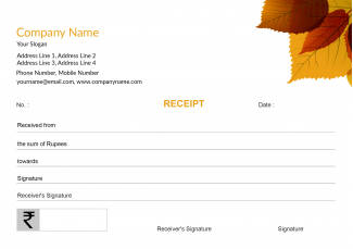 Interior Designer Receipt Book