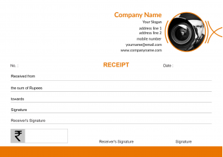 Orange Receipt Book