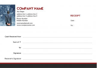 Red And Grey Receipt Book