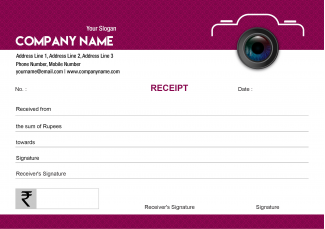 Photographer  Receipt Book