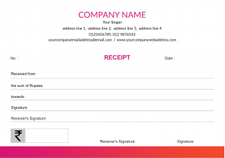 Premium Pink Receipt Book