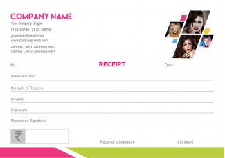 Pink Aand Green Receipt Book