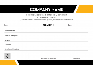 Black And Yellow Receipt Book