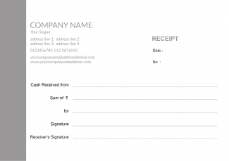Grey Receipt Book