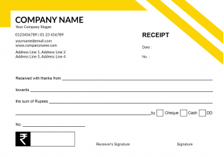Yellow and Black Receipt Book