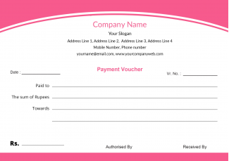 Premium Pink Color Voucher Design