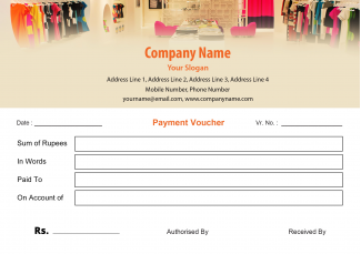 Saree Shop Voucher Design