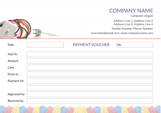 electrical shop Voucher Design