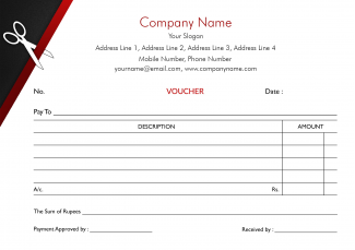 Tailor Shop Voucher Design
