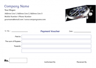 Watch Shop Voucher Design