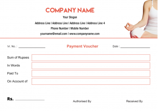 Yoga Trainer Voucher Design