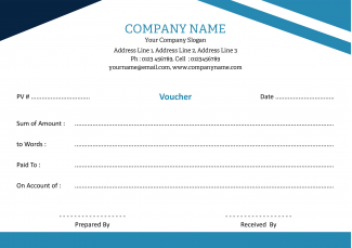 Blue Voucher Book