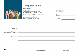 Blue and White Voucher Book