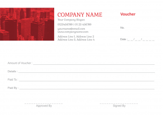 Red And White Voucher Book