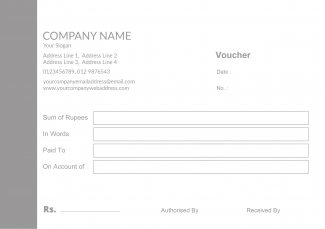 Grey Voucher Book