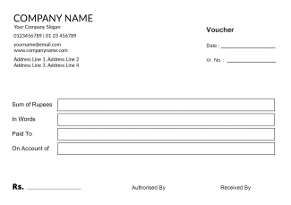 Creamish Voucher Book
